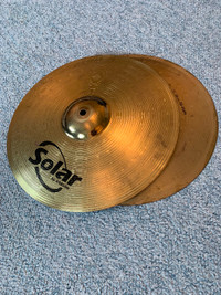 Sabian 14" high hat cymbals.
