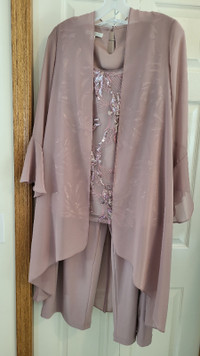 Dusty Rose 3-piece Chiffon Formal Outfit