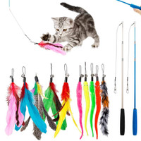 Feather cat toy set/jouets pour chat 