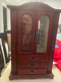 Cherry Brown Antique Jewelry Box