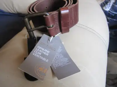 H&M Leather Belt Made In Sweden New With Tags, View more