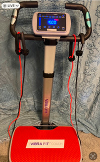 Vibra fit vibrating and oscillation exercise machine.