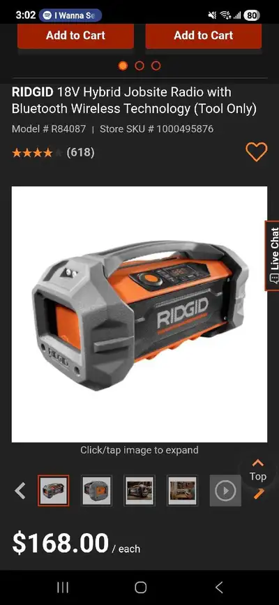 Ridgid Jobsite Radio, View more