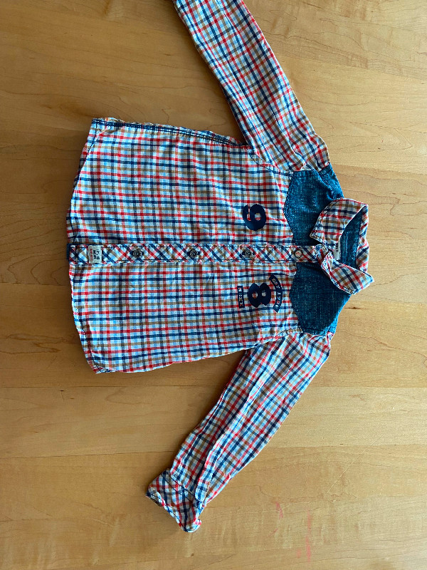 Chemise pour bébé garçon 9-12 mois (80 cm) C152 dans Vêtements - 9 à 12 mois  à Ville de Montréal - Image 2