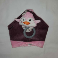 Pinky Penguin Buddy Bib 3in1 Teether Toy & Bib by Malarkey Kids