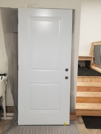 White Kohltech Steel Exterior Door 36x80