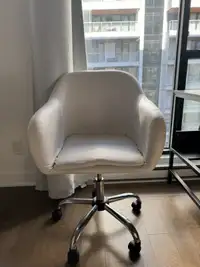 Chaise de bureau en cuir - White Leather Office Chair