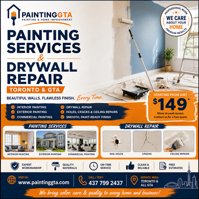 Painting & Drywall Repair – Toronto & GTA | Free Estimates