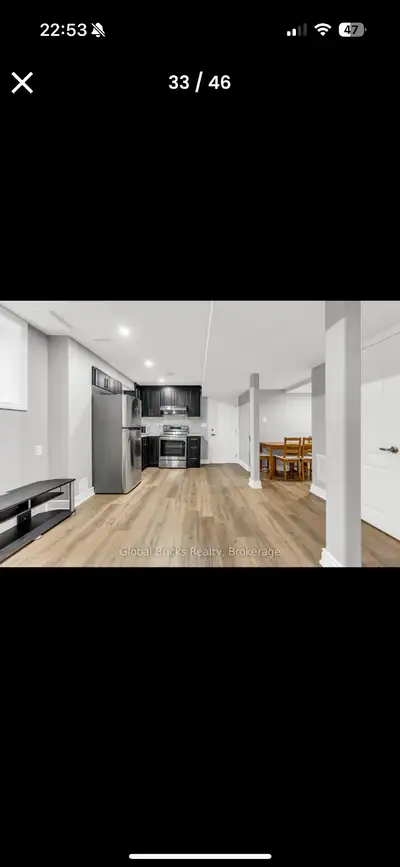 2 Bedroom separate entrance Legal Newly built Basement for rent.