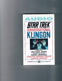 STAR TREK CONVERSATIONAL KLINGON CASSETTE TAPE SEALED...1992