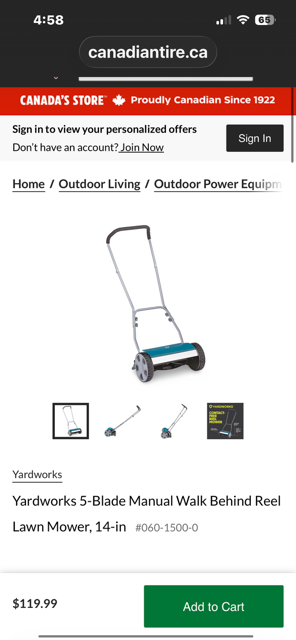 Yardworks Push Lawnmower & Sharpening Kit in Lawnmowers & Leaf Blowers in Mississauga / Peel Region - Image 4