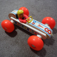 Fisher price bouncy racer toy car 1970s