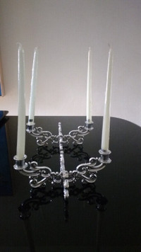 vintage new tabletop candelabras candle holder silver 2 left