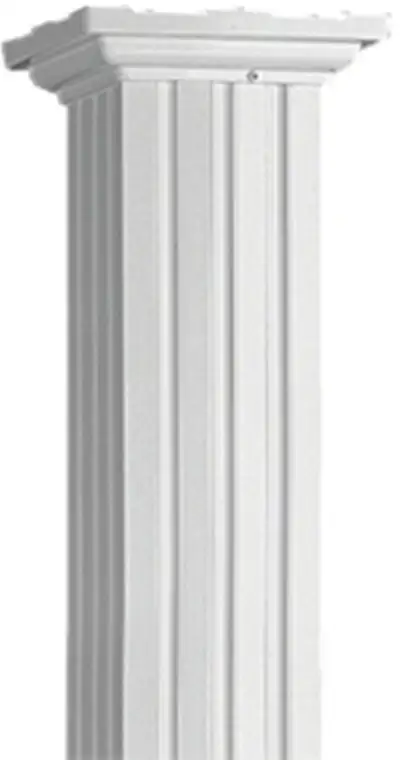 8 inch square x 18 feet white aluminum column - NEW