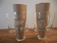 6 Coca Cola bell glasses hockey       Adams Division