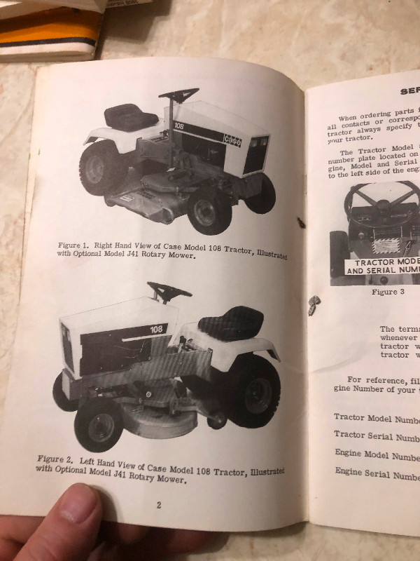 Vintage Case Model 108 Garden Tractor Operators Manual in Lawnmowers & Leaf Blowers in Regina - Image 2