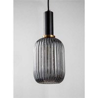 NEW Modern Industrial Grey Striped Glass Pendant Ceiling Light