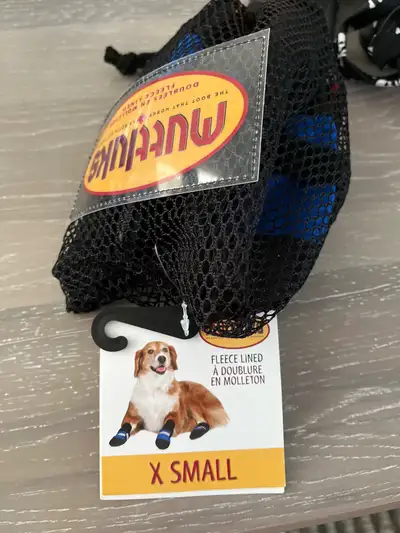 NEW XS Fleece Lined ‘Muttlucks’ boots 10$ for dogs, View more