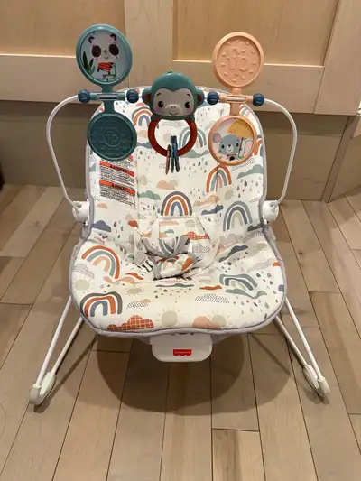 Fisher- Price baby bounce -Soothing infant seat bounces along to your baby's natural movements -Remo...