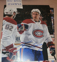 Jesse Ylonen signed 8x10 photos Canadiens Hockey /Photos signées