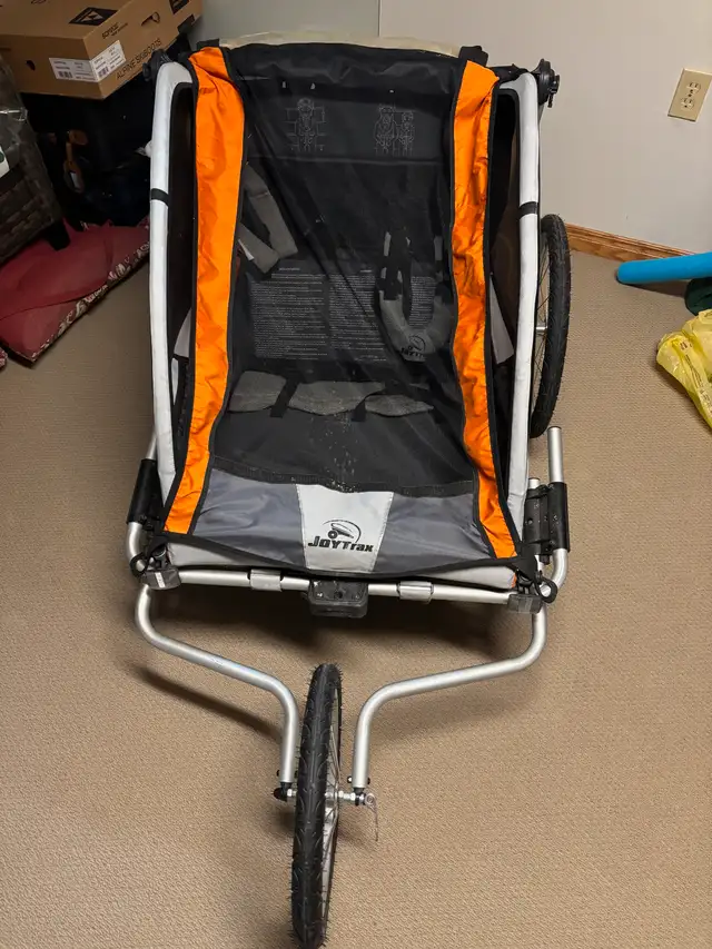 Kid Push/Jogging Trailer Option 1 or 2 kids. Excellent Condition in Strollers, Carriers & Car Seats in Oakville / Halton Region - Image 4