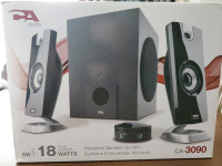AUDIO POWERED SPEAKER SYSTEM-NEW IN BOX!