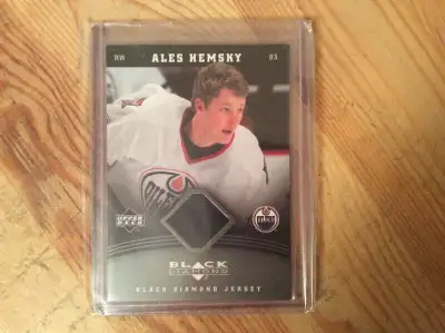 For Sale: One of a kind Ales Hemsky jersey card from 2006-07 Black Diamond. It is serial numbered 1/...