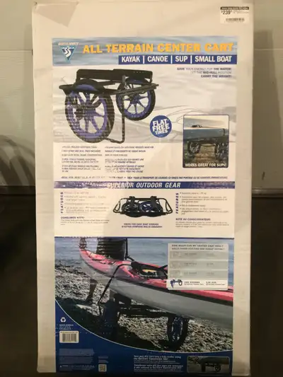 Brand new never used Kayak / Canoe Dolly Flat Free Tires Folds For Easy Storage 300 lb. Capacity New...