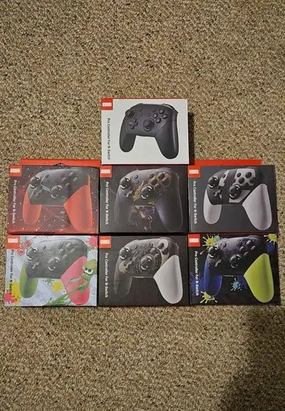 New Wireless Pro controllers for use with the Nintendo Switch Original Black Xeno Blade Monster Hunt...