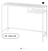 IKEA Vittsjö laptop table desk - white glass
