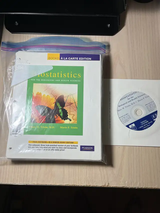 Biostatistics for the Biological and Health Sciences 1st Edition in Textbooks in Markham / York Region - Image 2
