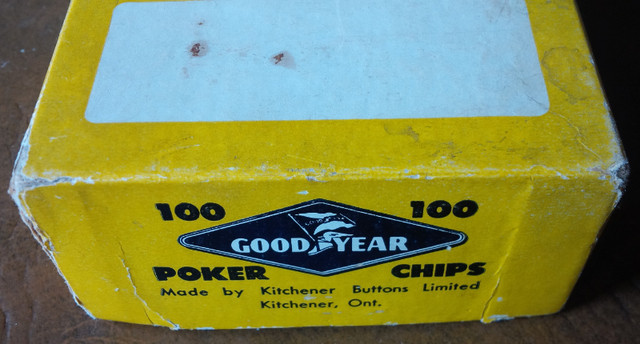100 Indestructible Good Year Poker Chips, Kitchener Buttons Ltd. in Arts & Collectibles in Stratford - Image 3