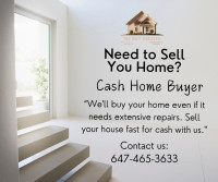 Be in control of selling your home. No-obligation cash offer!