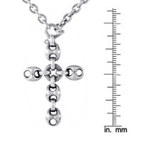 GUCCI Antique Marina Cross Pendant Necklace