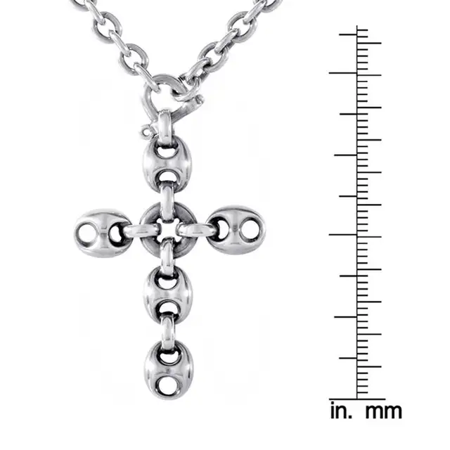 GUCCI Antique Marina Cross Pendant Necklace628632678766091218