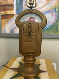 Vintage Coin Operated Parking Meter Table Lamp