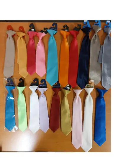 Kid's clip on ties, toddler's and youth sized necktie, View more