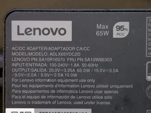 New Genuine Lenovo ThinkPad USB C type AC Adapter 65W in Laptop Accessories in Markham / York Region - Image 3