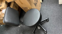 Rolling Swivel Salon Stool Chair with Mid Back 