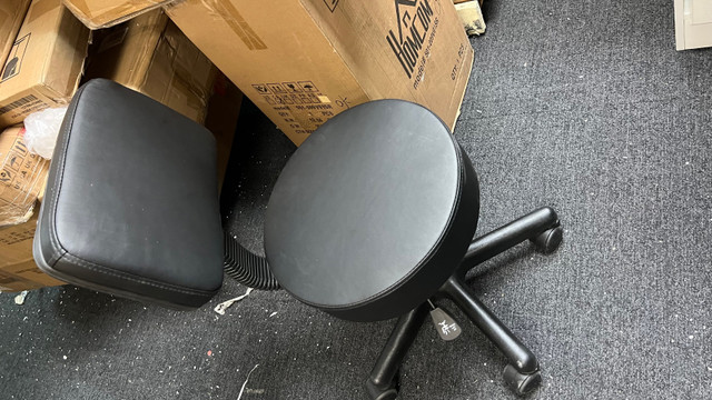 Rolling Swivel Salon Stool Chair with Mid Back  in Chairs & Recliners in Markham / York Region