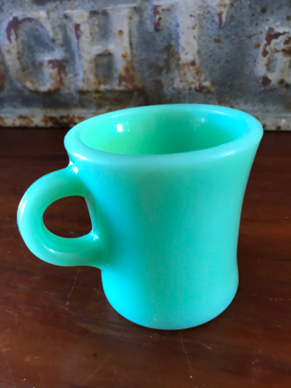 Fire King Restaurant Ware C Handle Jadeite Mug in Arts & Collectibles in Winnipeg