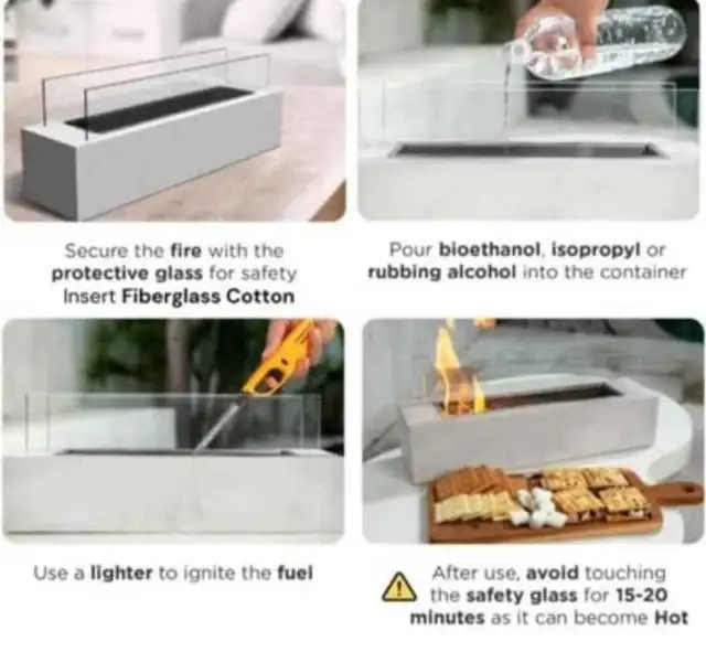 Tabletop Fire Pit Smores Maker Kit Indoor & Outdoor withCharc... in Fireplace & Firewood in Calgary - Image 7