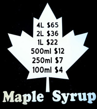 Fresh maple syrup 