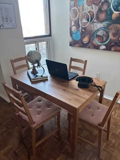 Kitchen Table with 4 Chairs, View more