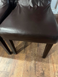6 solid dining chairs $40 all firm