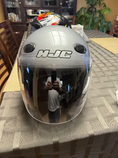 Selling my wife's 3/4 Face HJC Motorcycle Helmet that she used once. Don't have motorcycle any more....