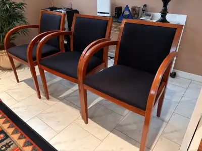 4x wooden chairs, View more