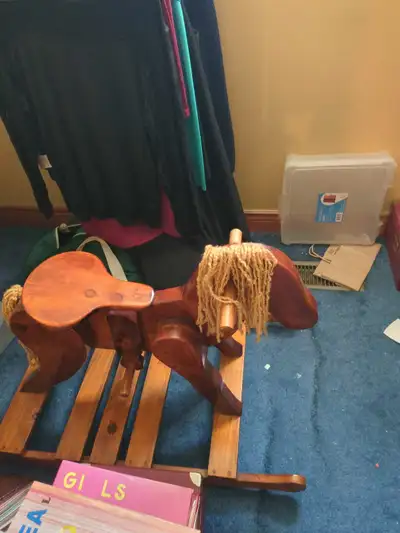 wooden rocking horse, View more