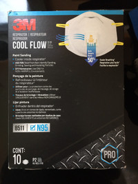 Masques Respirateurs N95 Cool Flow (3M) paquet de 10