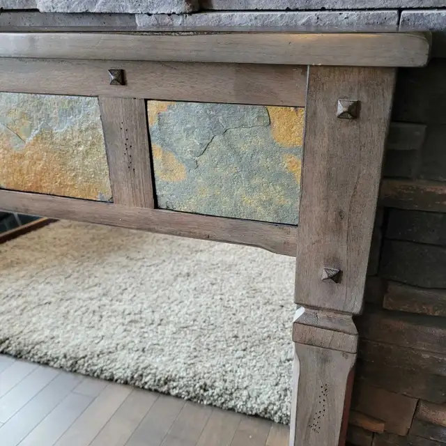 BRAND NEW Rustic Wooden Mirror with Stone Accents - 5 feet wide in Home Décor & Accents in Edmonton - Image 4
